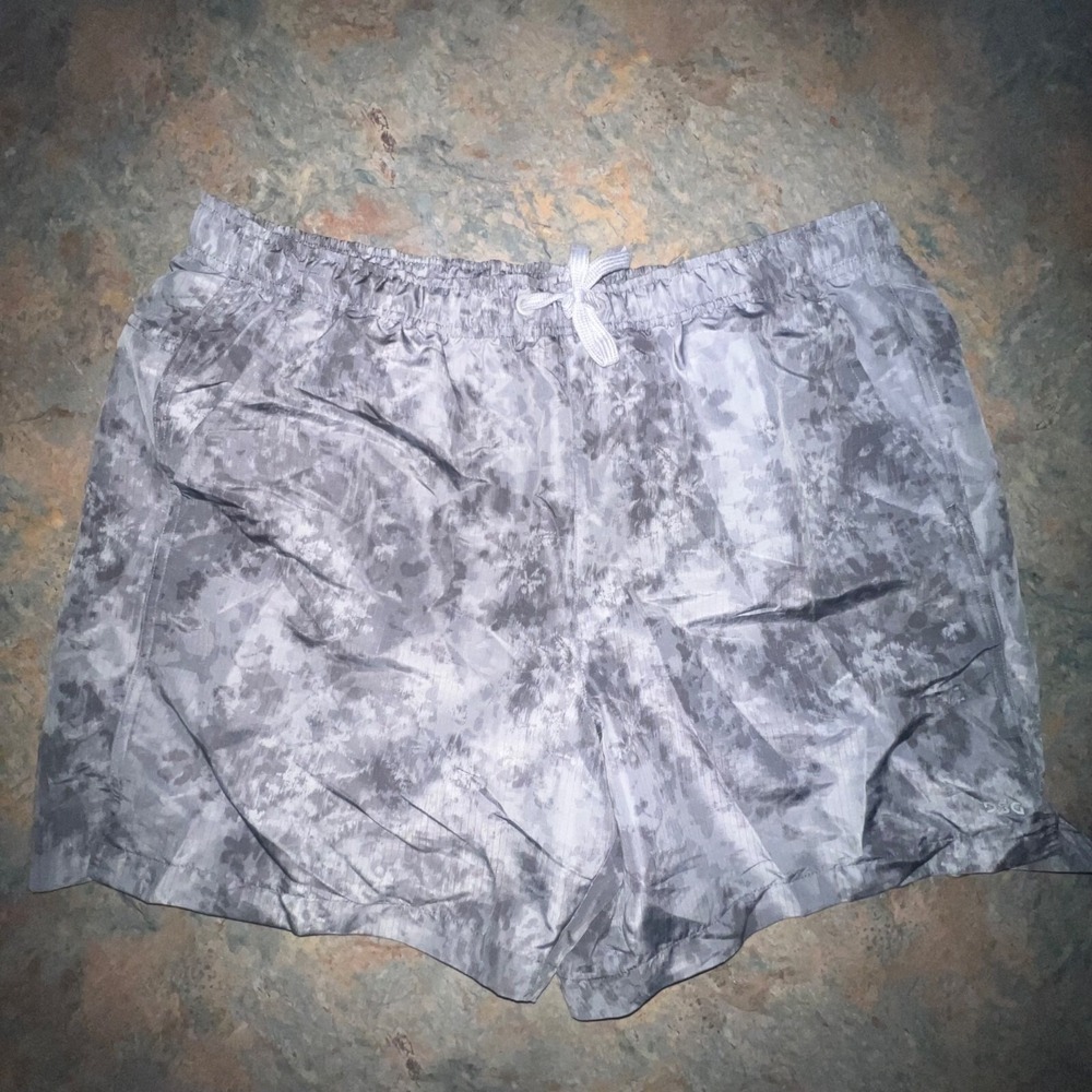DSG Vintage Gray Camouflage Mens Athletic Shorts,‎ XL